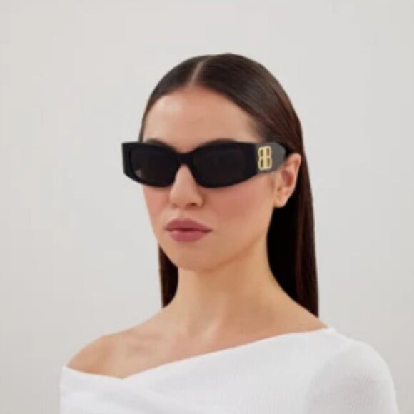 NEW BALENCIAGA BB0360S 002 SUNGLASSES UNISEX TORTOISE RECTANGULAR BALENCIAGA - Picture 10 of 14